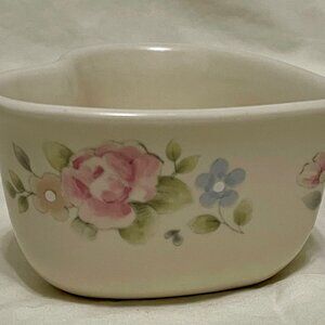 Vintage Pfaltzgraff Tea Rose Heart-Shaped Custard Cup / Dessert Bowl